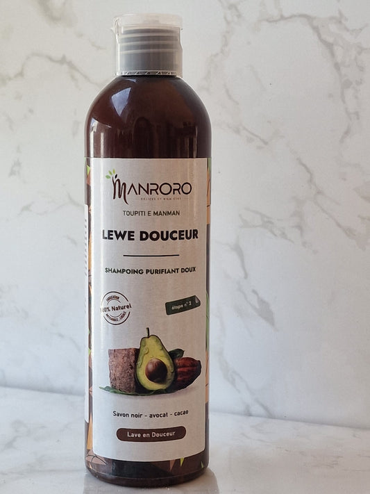 Shampooing - Savon noir, Avocat & Cacao