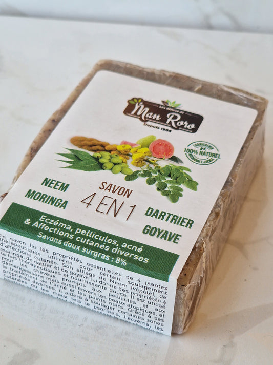 Savon 4 en 1 - Goyave, Neem, Dattier & Moringa